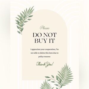 DO NOT BUY IT SOLD
